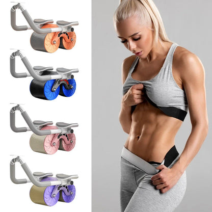 2-in-1 Exercise Belly Wheel with smart counting feature for indoor fitness