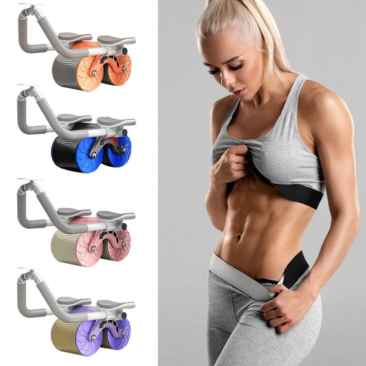 2-in-1 Exercise Belly Wheel with smart counting feature for indoor fitness