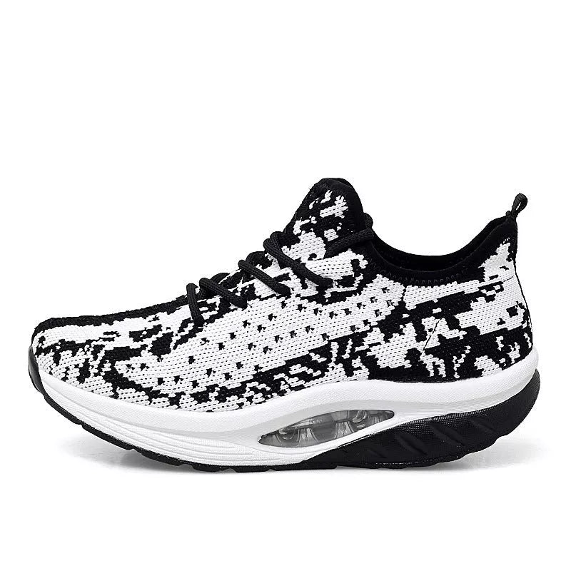 Women's woven air cushion sneakers in various colours