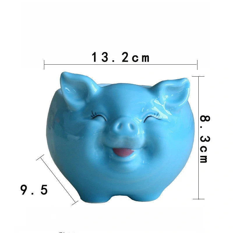 Hand-painted Nordic cartoon animal ceramic succulent pot in various colours and sizes