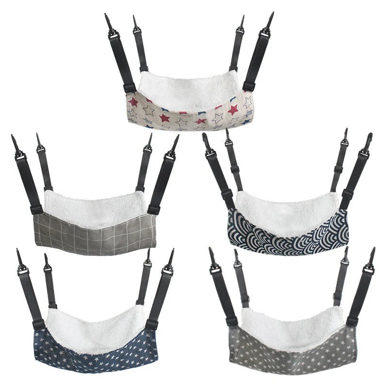 Cosy lamb fleece cat hammock bed in various colours and sizes, perfect for your pet's comfort.