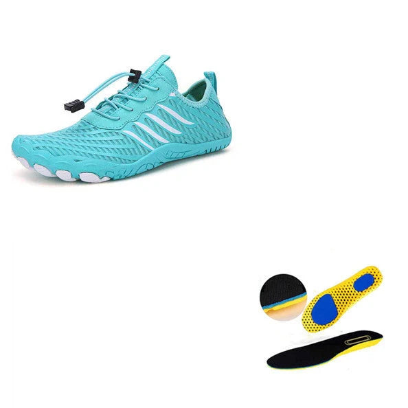 Leisure swimming wading shoes in grey, black, white, and moonlight colours