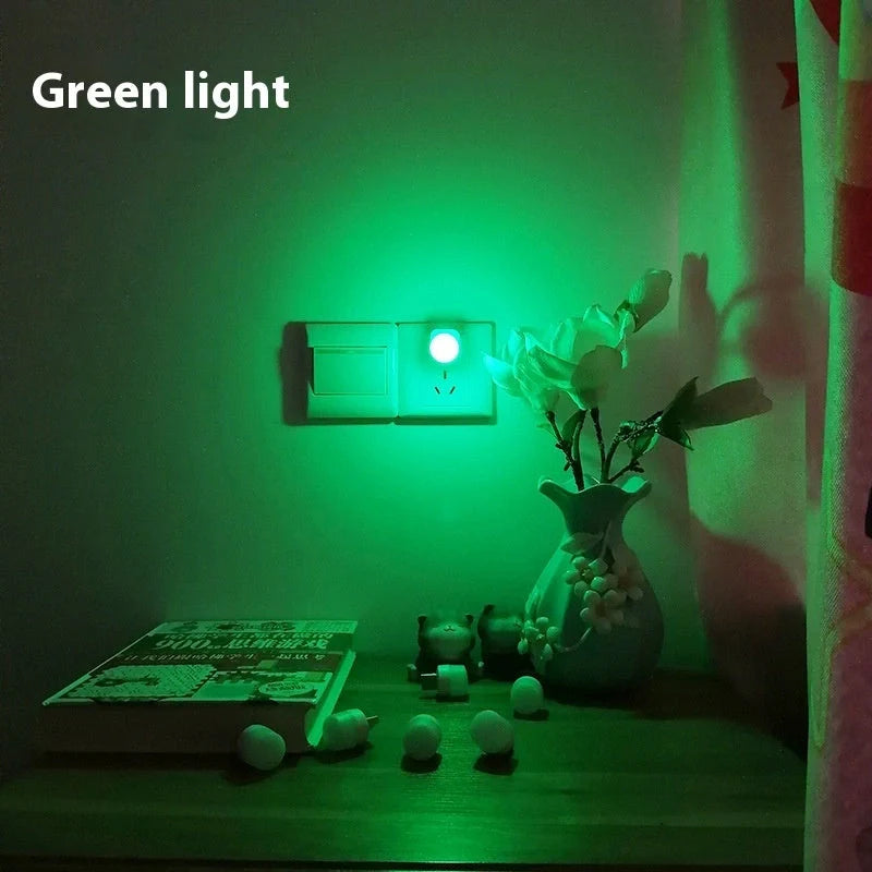 Compact USB LED night light with soft glow for reading and sleep