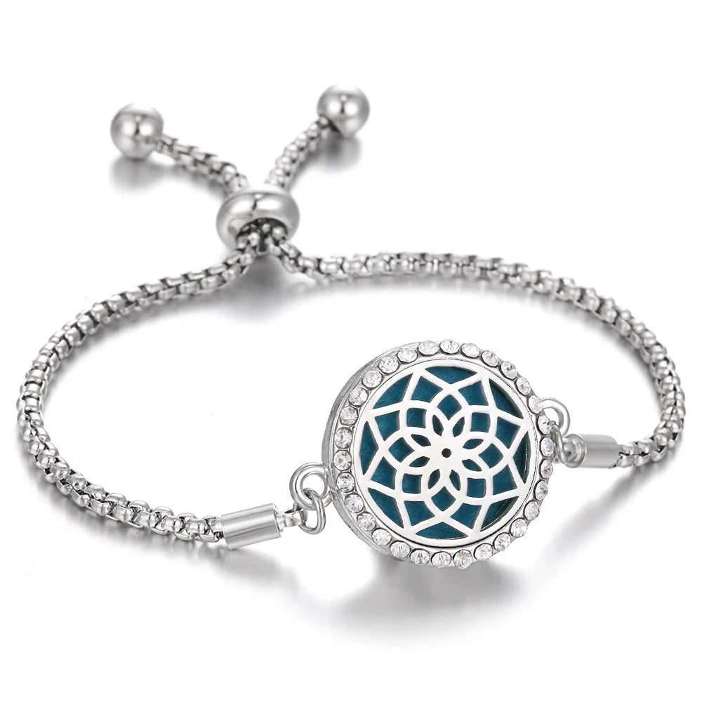 Stylish Aromatherapy Bracelet with Essential Oil Diffuser in various designs