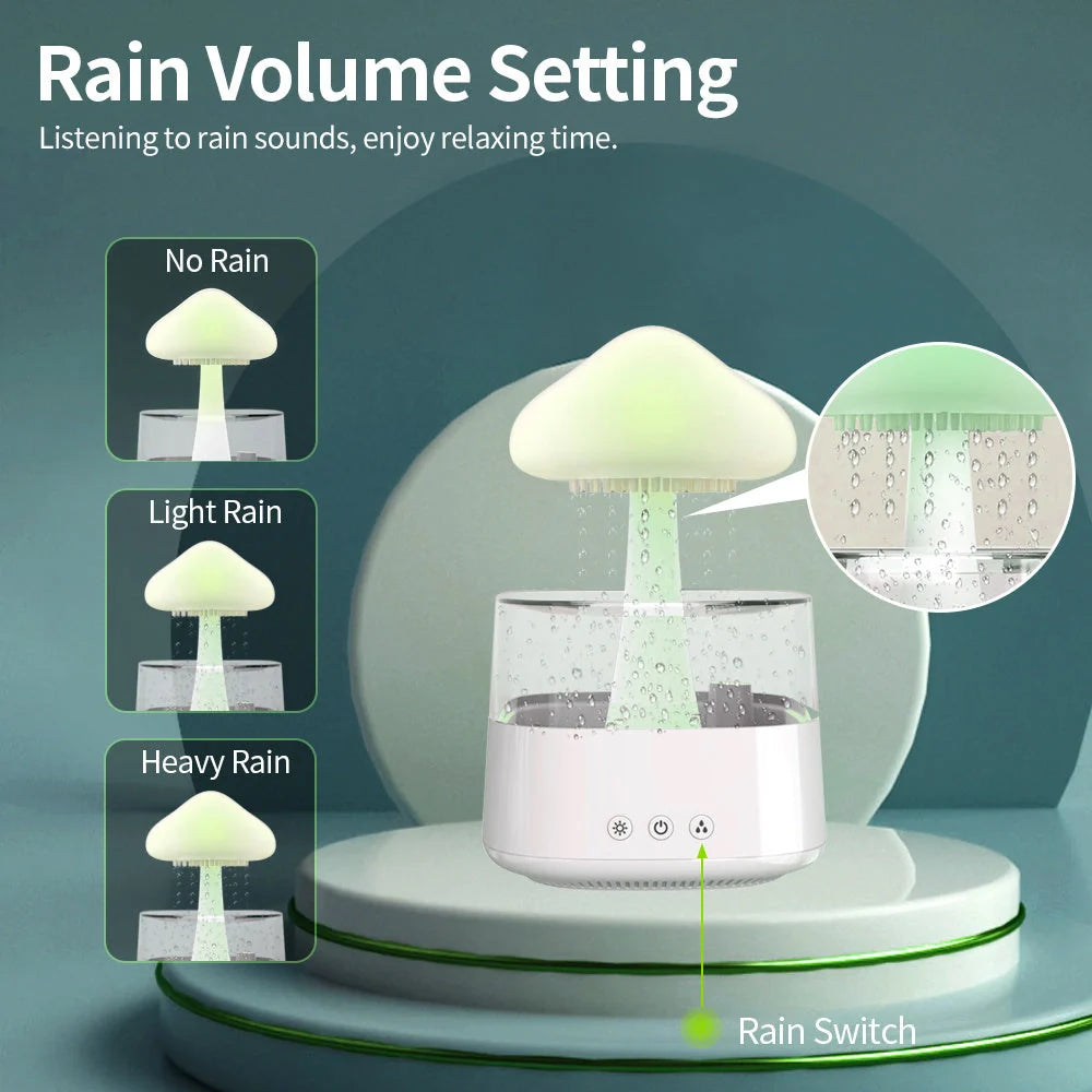 2-in-1 Desk Humidifier with raining cloud design and aromatherapy function