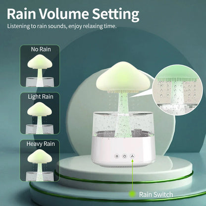 2-in-1 Desk Humidifier with raining cloud design and aromatherapy function