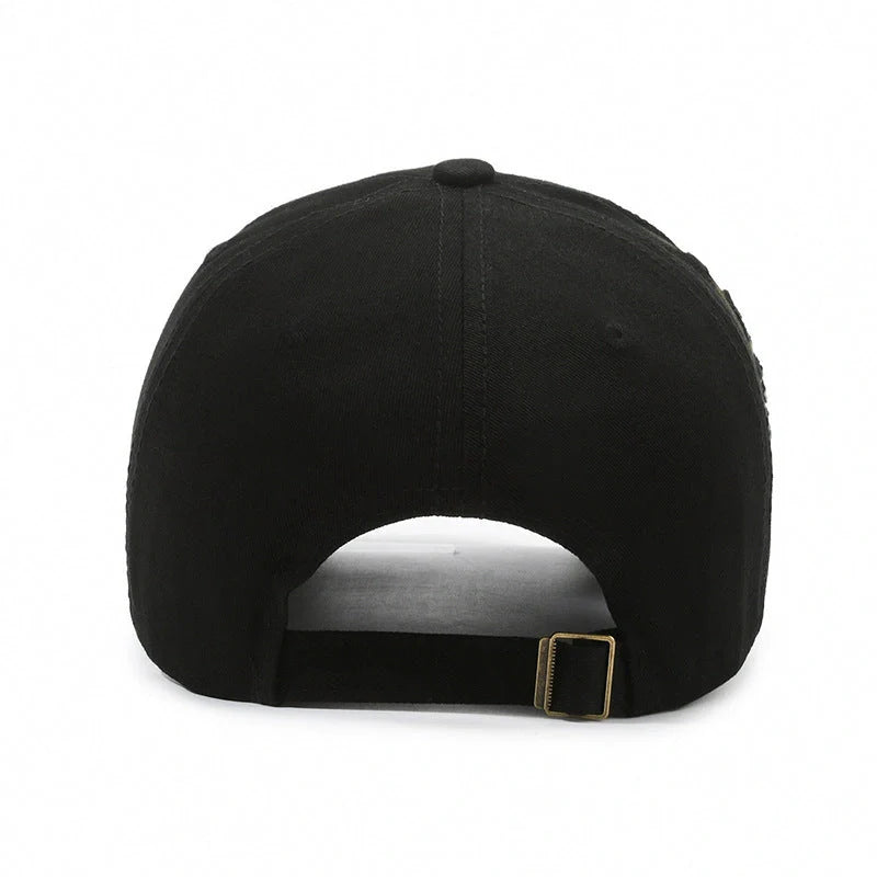 Vintage washed cotton baseball cap for men in various colours
