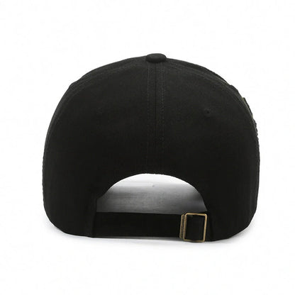 Vintage washed cotton baseball cap for men in various colours