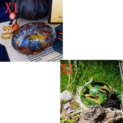 Lava Dragon Egg Desktop Decoration Dinosaur Egg Resin Crafts in various colours