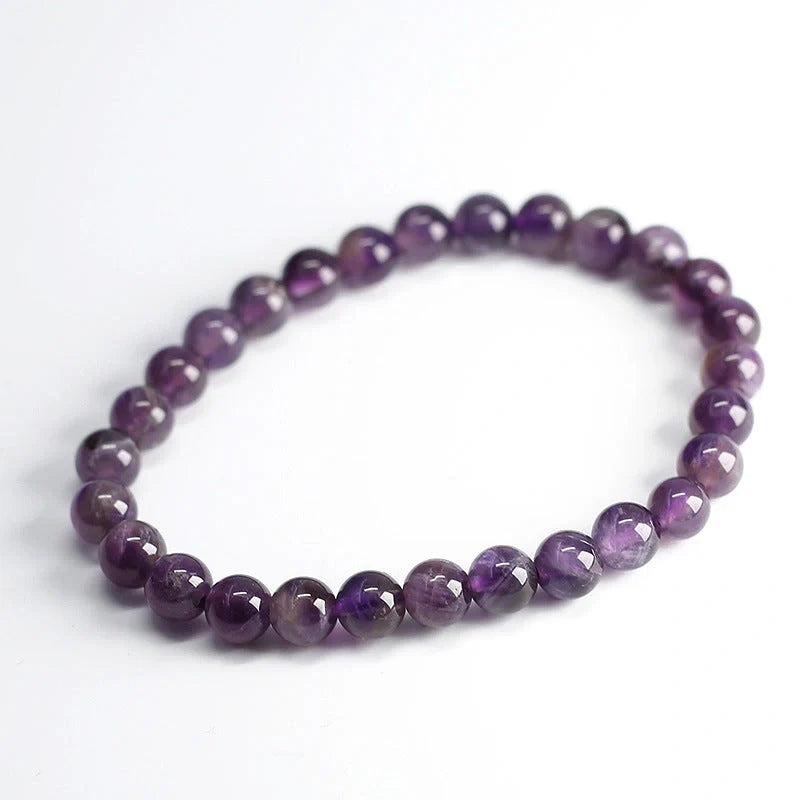 Natural Fantasy Amethyst Bracelet with adjustable string and genuine crystals