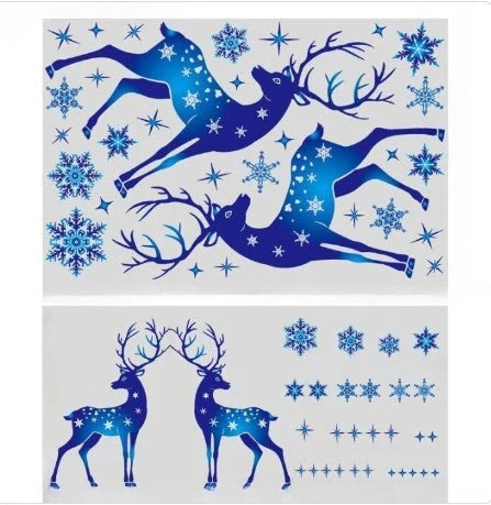 Christmas Elk Snowflake Sticker Decoration for festive home decor