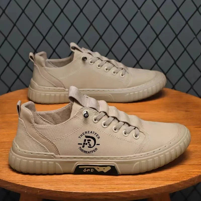 Men's breathable canvas casual shoes in various colors