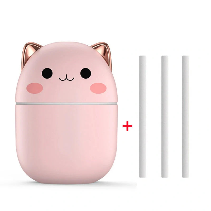 USB Car Aromatherapy Humidifier with soothing ambient light, perfect for relaxing drives