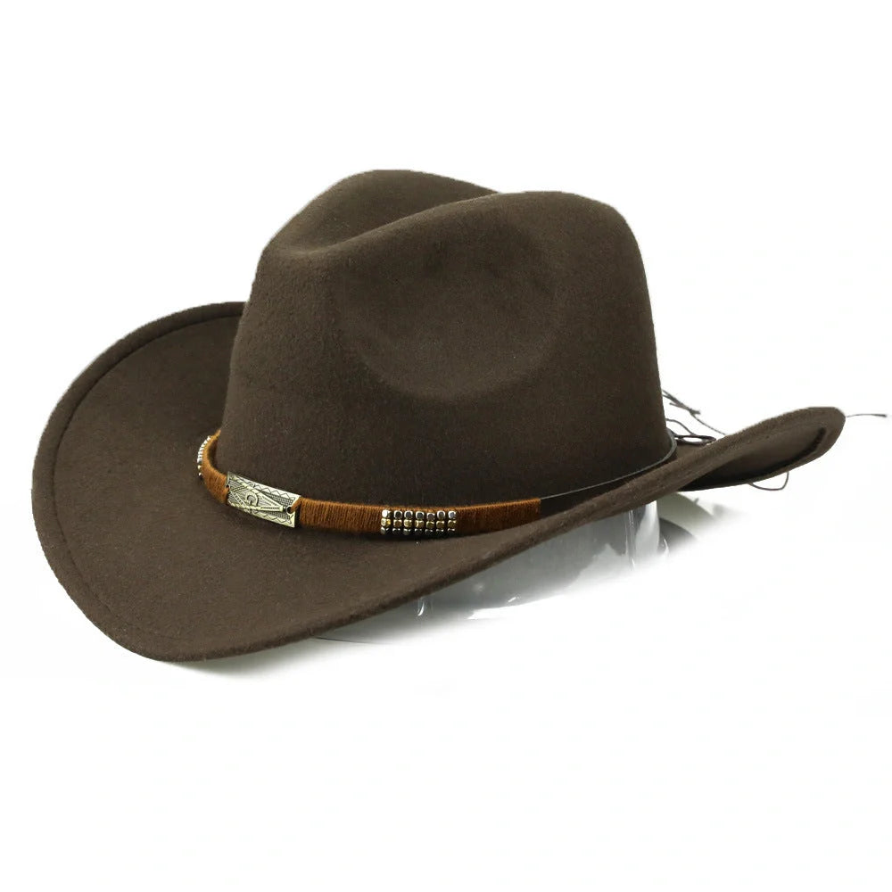 Woolen Denim Cowboy Hat in various colours showcasing European and American style