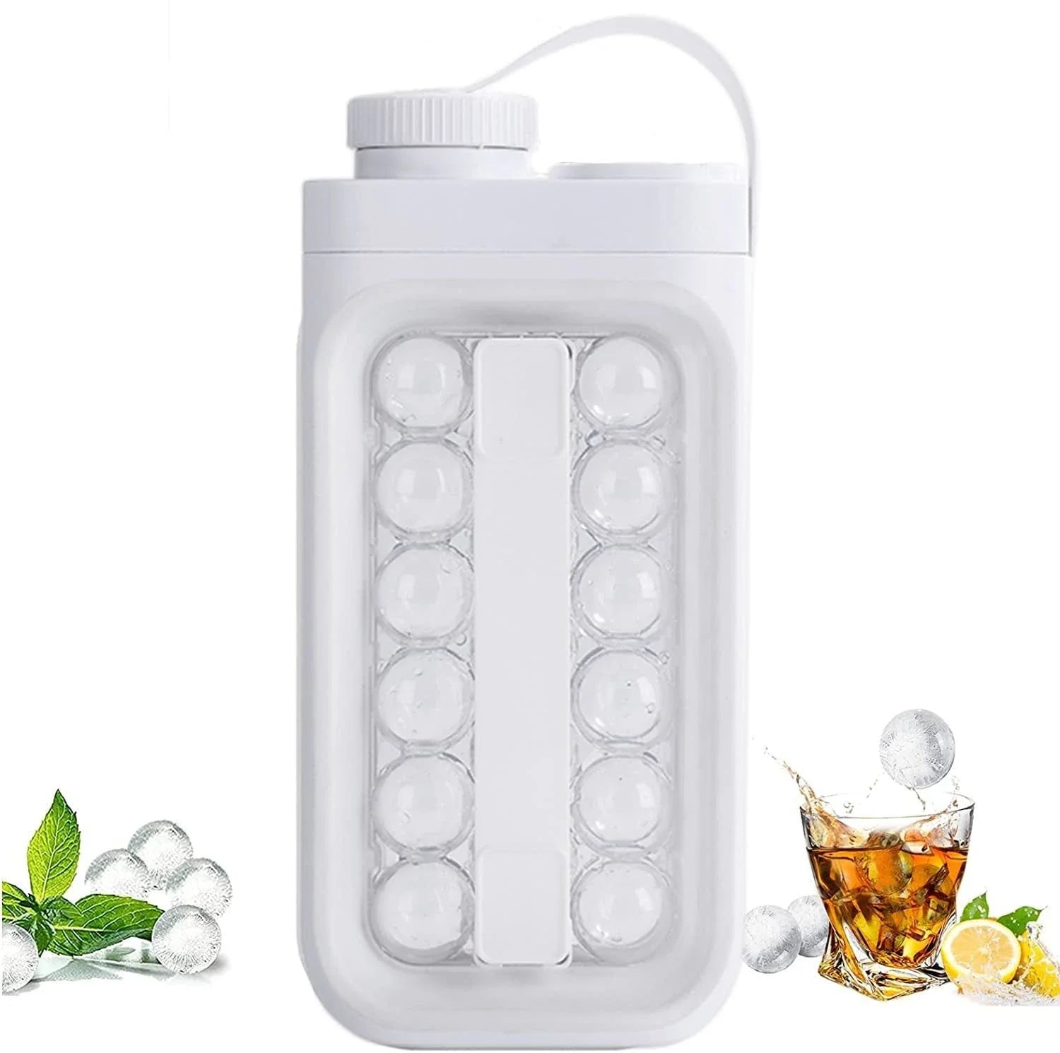 A convenient 2-in-1 kitchen gadget that creates ice balls and chills beverages, made with durable BPA-free materials for easy cleaning and odor resistance.