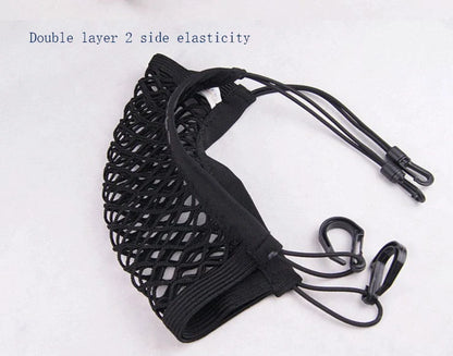 Elastic Car Pet Fence with black nylon mesh for secure pet isolation during travel