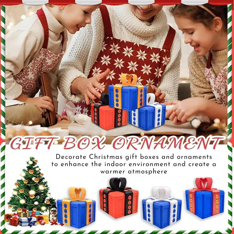 Clever Gag Gift Box - Unique 3D printed design in various colors with a humorous "trouble" concept for prank gifts and creative holiday presents