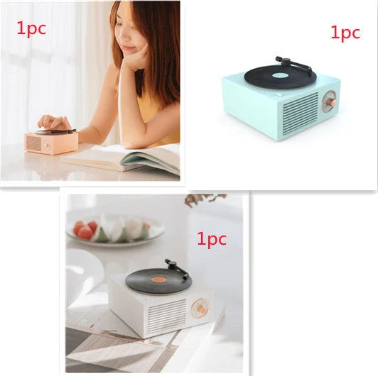 Retro Bluetooth Mini Speaker with USB Port in vintage design, perfect for wireless music streaming.