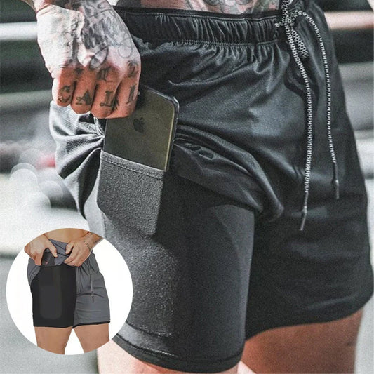 Premium breathable compression shorts with side pockets for enhanced comfort and performance during workouts