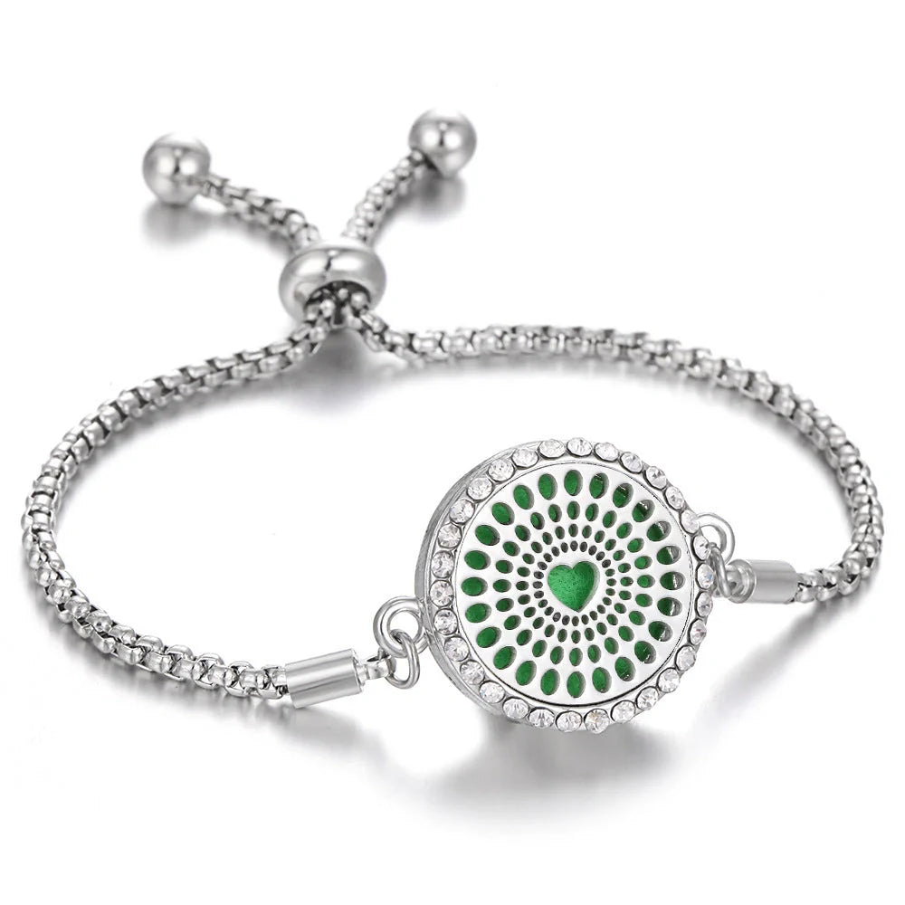 Stylish Aromatherapy Bracelet with Essential Oil Diffuser in various designs