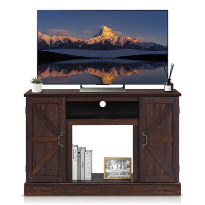 Vintage Wooden TV Cabinet in classic coffee finish for living room
