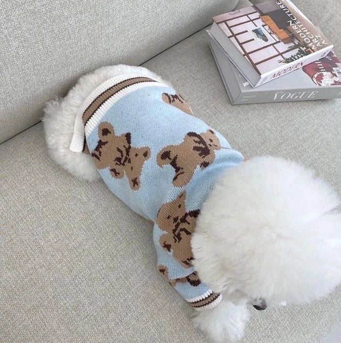 Stylish striped pet sweater in various colours and sizes for dogs and cats