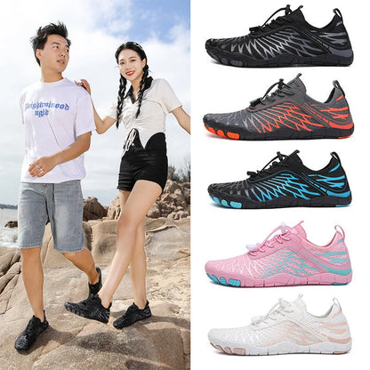 Smmer Water Shoes with non-slip rubber sole and mesh upper in various colours