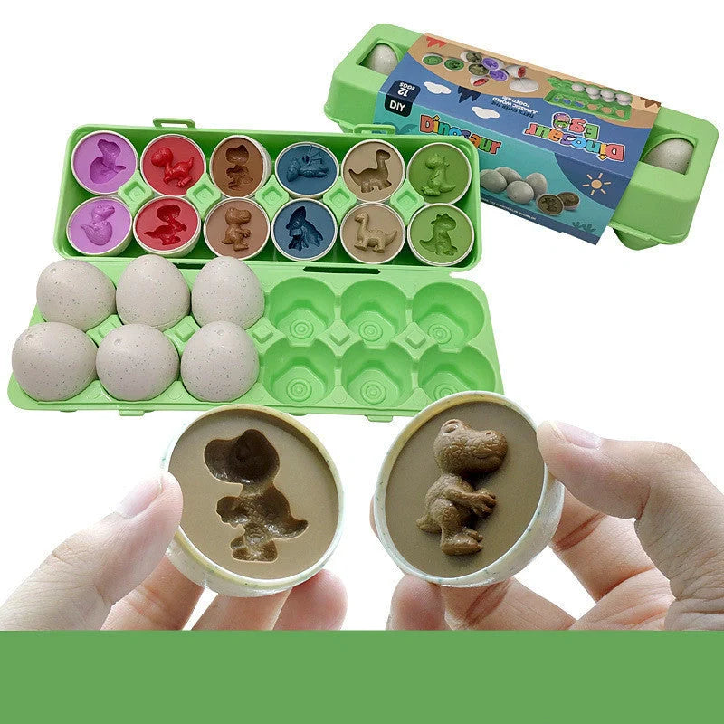 Educational smart egg toy for children, featuring 12 colourful eggs for shape and colour matching