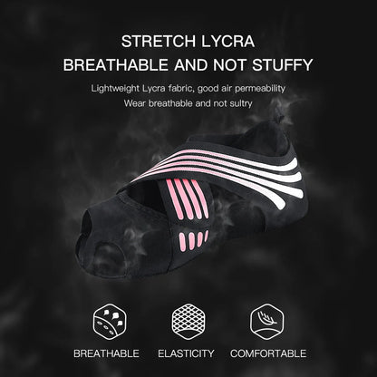 Professional Non-slip Gym Yoga Shoes in black, green, and rose red with anti-slip silicone sole