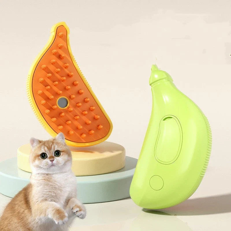 3-in-1 Pet Grooming Brush with Steamy Massage, Effective Hair Removal, and Relaxing Grooming Experience for Cats and Dogs