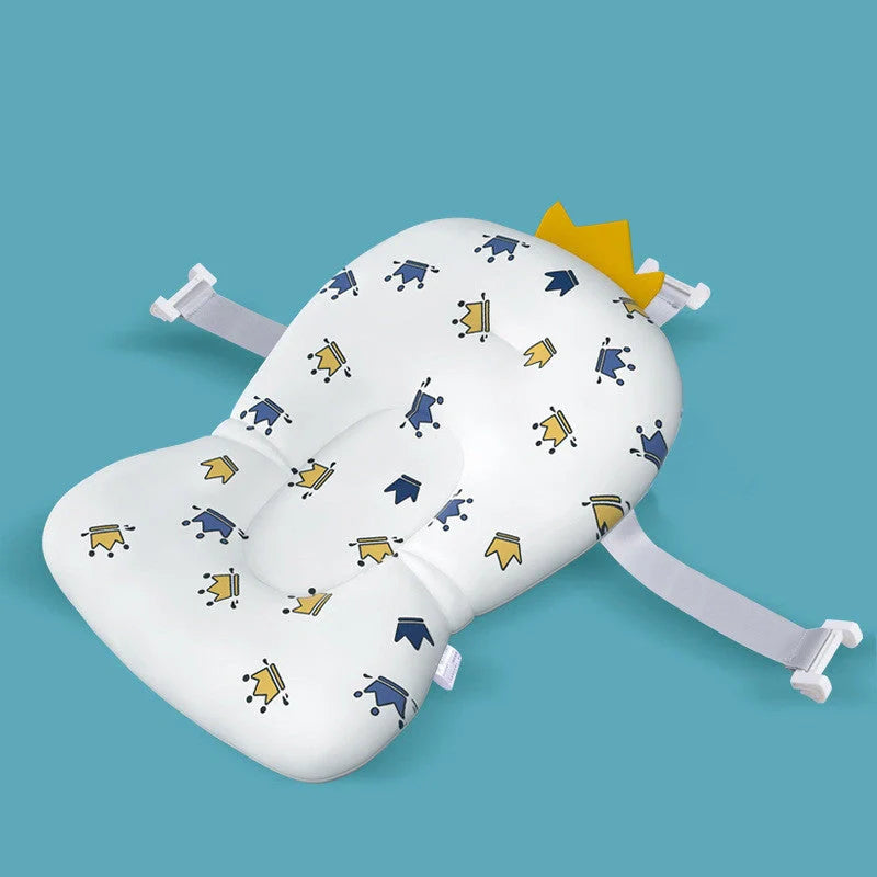 Foldable baby bath seat support mat with anti-slip design in various colours