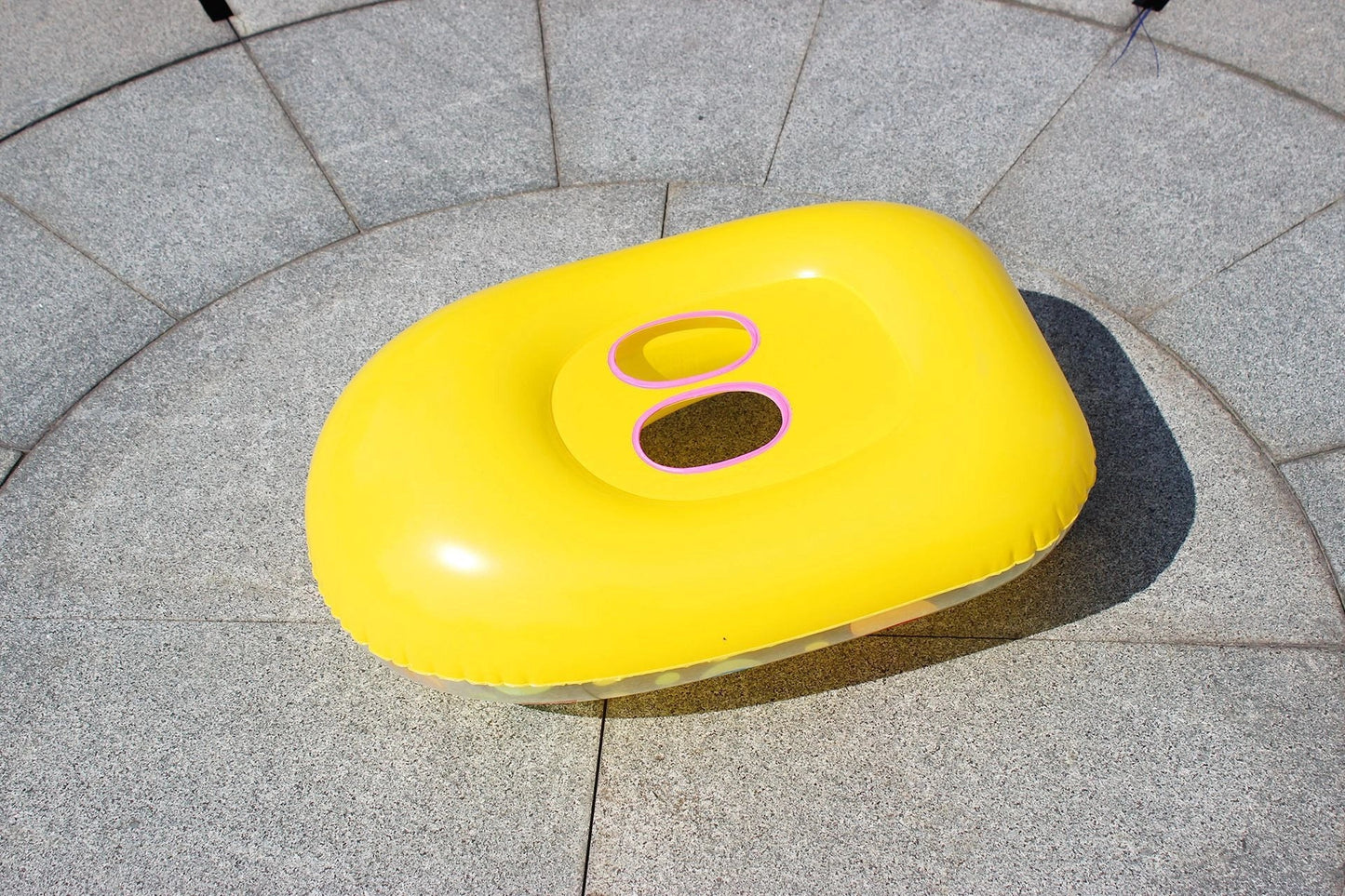 Cartoon-designed inflatable baby swimming ring for safe water play