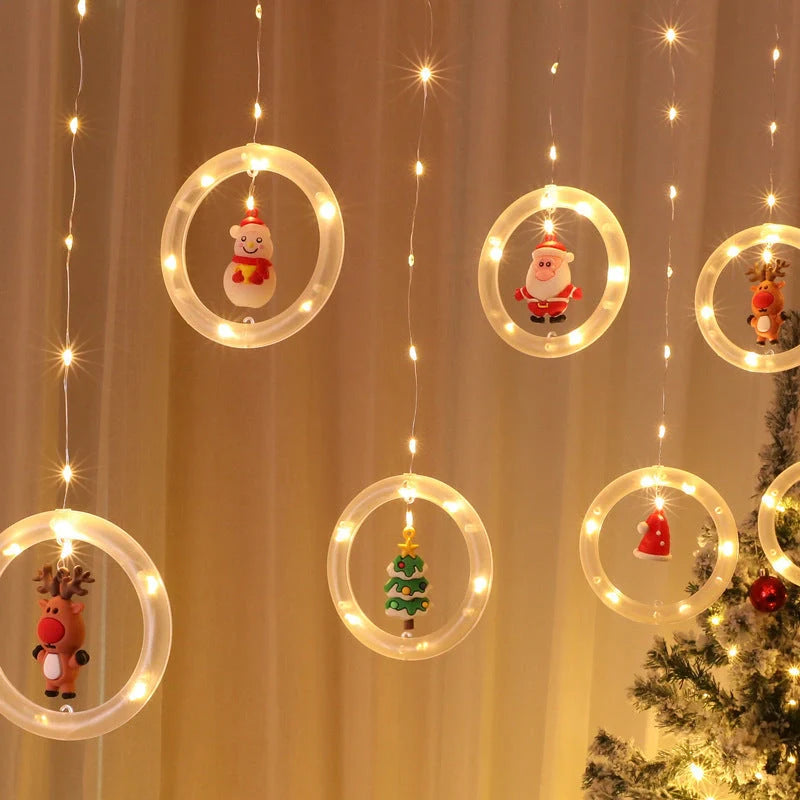 Window Decoration LED String Lights with warm white glow for Christmas