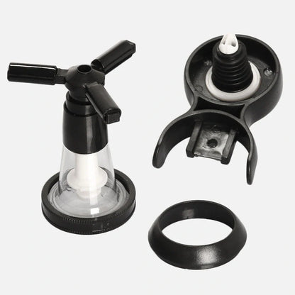 Stainless steel wall mounted liquor dispenser with spring-loaded bottle holder