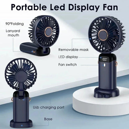 Powerful USB-rechargeable mini fan with foldable design, adjustable airflow, and long-lasting battery for cooling comfort anywhere
