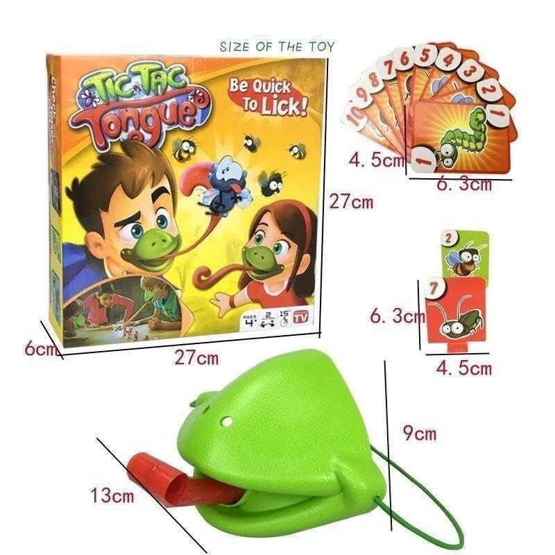 Chameleon Lizard Mask Board Game with puff-activated tongue for family fun