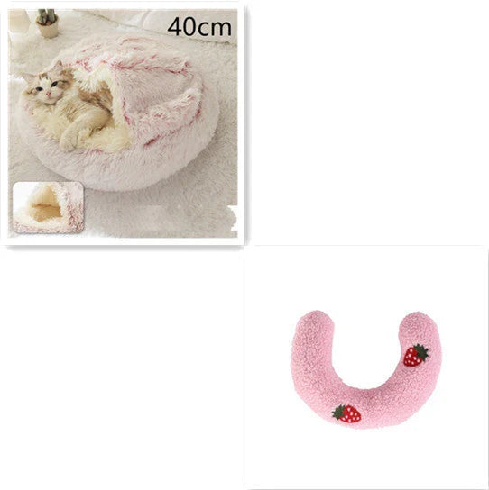 Cozy and comfortable 2-in-1 pet bed for cats and dogs, featuring plush, warm, and soft materials