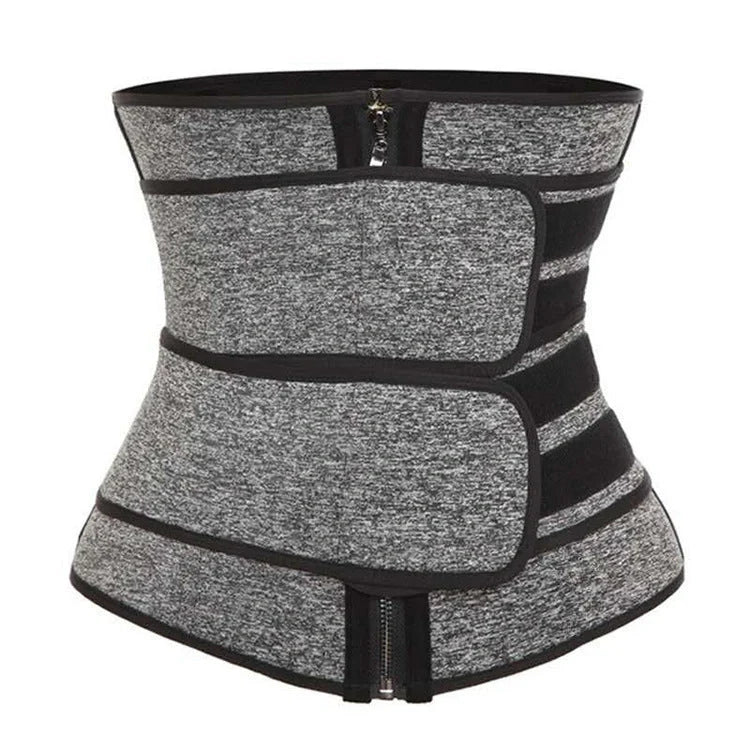 Women's adjustable waist trainer slimming bodysuit with 2-3 belts for workout shaping