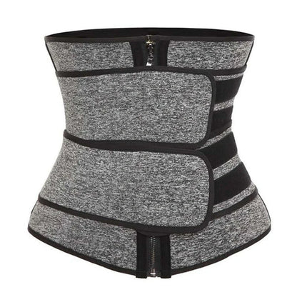 Women's adjustable waist trainer slimming bodysuit with 2-3 belts for workout shaping