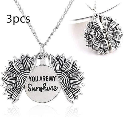 Radiant sunflower necklace with adjustable length and modern design