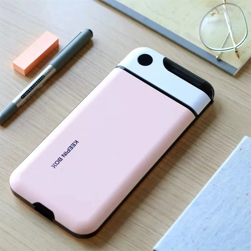 Keepin Box Mobile Phone Timing Box in Sakura Pink, Navy Blue, and Matcha Green