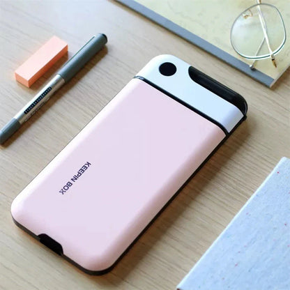 Keepin Box Mobile Phone Timing Box in Sakura Pink, Navy Blue, and Matcha Green