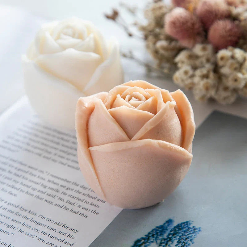 Silicone rose flower mold for making candles, soaps, ice cubes, chocolates, and other DIY crafts
