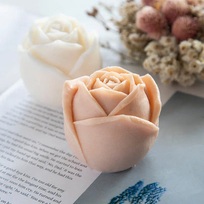 Silicone rose flower mold for making candles, soaps, ice cubes, chocolates, and other DIY crafts
