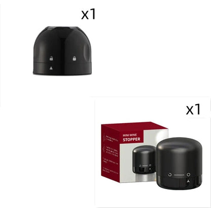 Premium silicone wine and champagne bottle stoppers in black colour, designed to create an airtight seal and lock in freshness