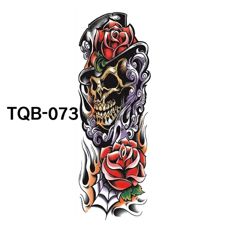 Waterproof Full Arm Tattoo Sticker in various colours for temporary body art