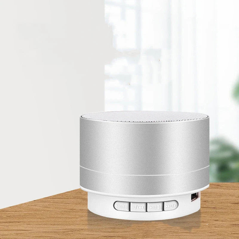 Portable Bluetooth speaker with colorful changing lights, high-quality audio, and durable design for on-the-go use