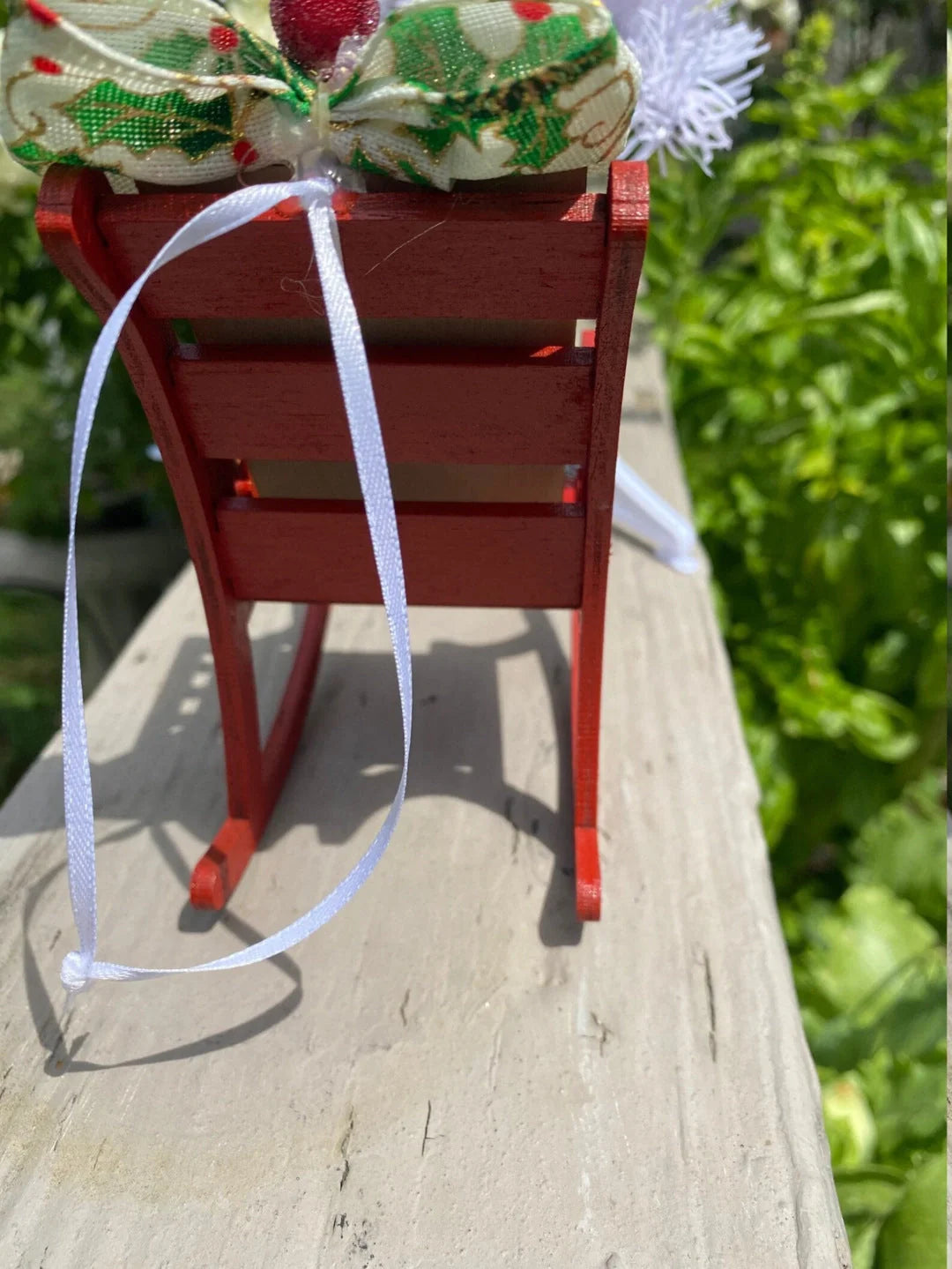 Heaven Chair Christmas Ornament memorial decoration in rustic design