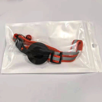 Airtag Pet Collar with reflective strip and bell for cats and dogs