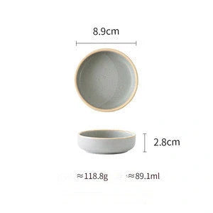 Pure Colour Matte Ceramic Plate Set with sesame point glaze in pink, grey, white, and blue
